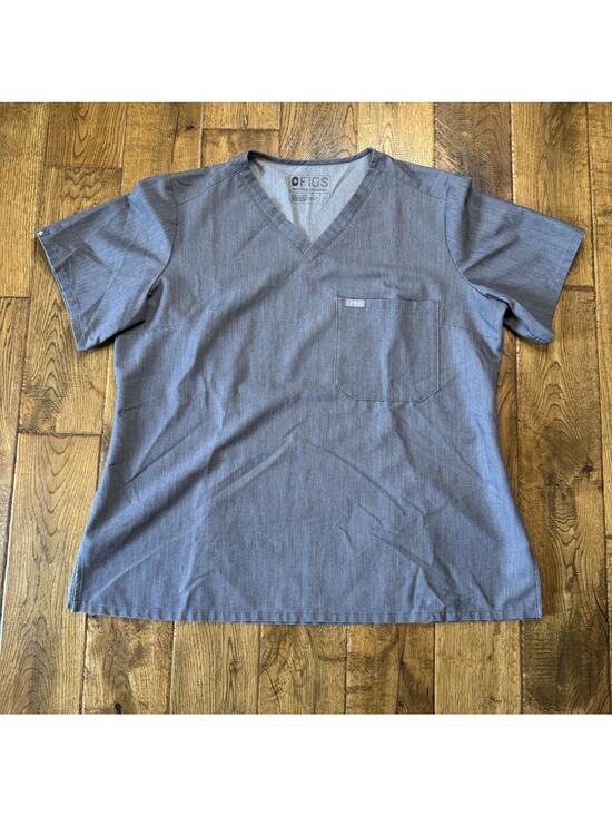 Figs Tops - FIGS Catarina Chest Pocket Tuck In Scrub Top Womens Sz XL Graphite Grey